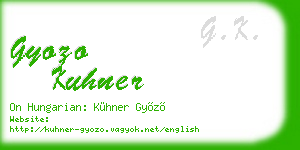 gyozo kuhner business card